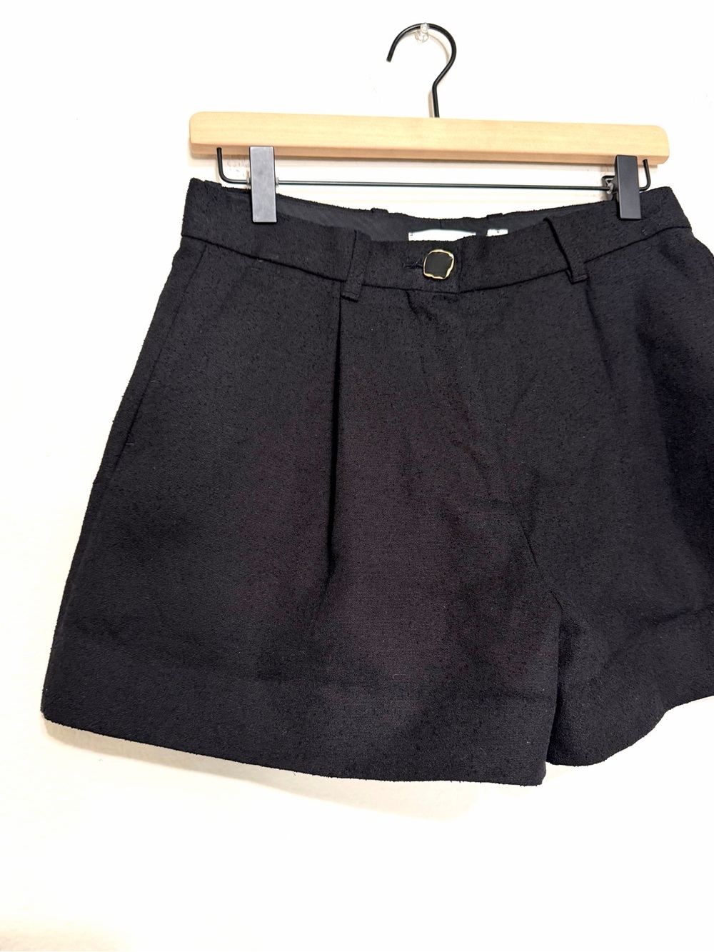 HOUSE OF DAGMAR Black Tailored Cotton Shorts Size 34 - Picture 2 of 6